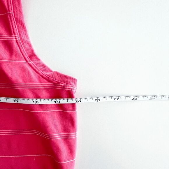 Nike Golf Womens Athletic Top Fit Dry Collared Sleeveless Stripes Pink Large - Picture 5 of 6